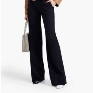 MAX MARA 100% VIRGIN WOOL WIDE LEG PANT Navy Blue US 12